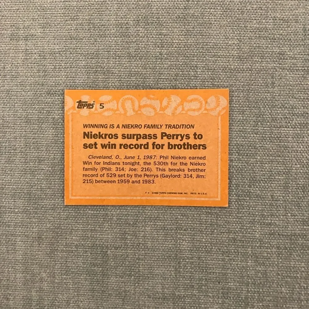 1988 Topps Baseball Card Trading Card